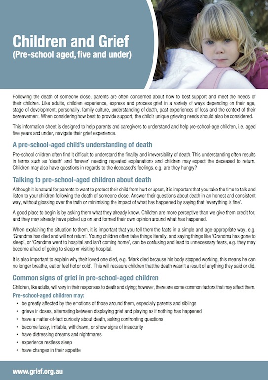 Grief Information Sheets